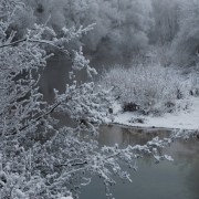 La Seine sous la neige