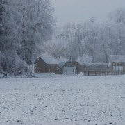 Terrain multisports sous la neige 